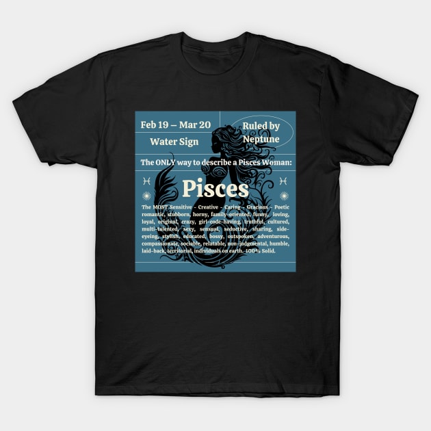 Pisces Women Personality - Big Pisces Energy T-Shirt by Veritè Kulture Vulture T-Shirts & Apparel